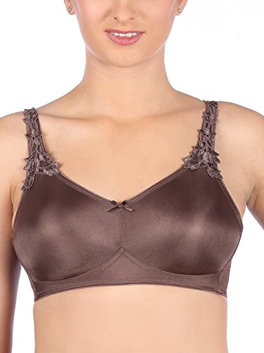 Image of Triumph International Women's Non Padded | Non Wired | 100I300 Minimizer 40G Chocolate Brown Full Coverage Bra | Pack of 1