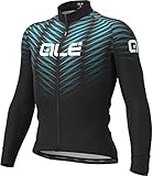 Alé Cycling Solid Thorn Langarm Trikot Herren schwarz/türkis Größe S 2022 Radtrikot langärmlig