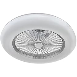 Ventilador Tornado Ventilador de techo TORNADO plata D.55cm 5 aspas, con LED 48W 3600lm 3000-6000K