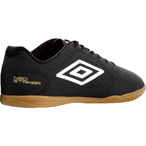 Chuteira Futsal, Neo Striker, Umbro, Masculina, Preto/Dourado/Branco, 44