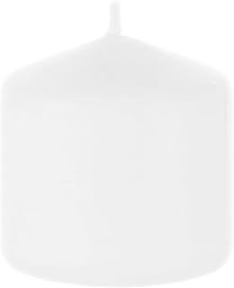 Mega Candles 1 pc Unscented Dome Top White Pillar Candles, Pressed Premium Wax Candle 3 Inch x 3 Inch, Home Décor, Weddings, Parties, Festivities, Occasions, Florists, Events, Prayers, Memorials