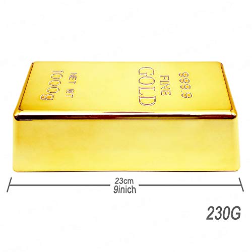 Sablue Replica Gold Bar Fake Brick Bullion Plastic Business Card Case Holders Box Storage Novelty Gift Joke Decorative Prop Movie Prop Stage Pirate Party Favors Supplies Treasure Hunt Game Bullion(L) #TOP2