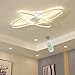 Produktbild ZBEST Modern LED Deckenleuchte Dimmbar Wohnzimmerlampe Oval Decke Stufenloses Dimmen Deckenlampe Schlafzimmerlampe mit Fernbedienung Acryl-Schirm Design Lampe Esszimmerlampe,Weiß