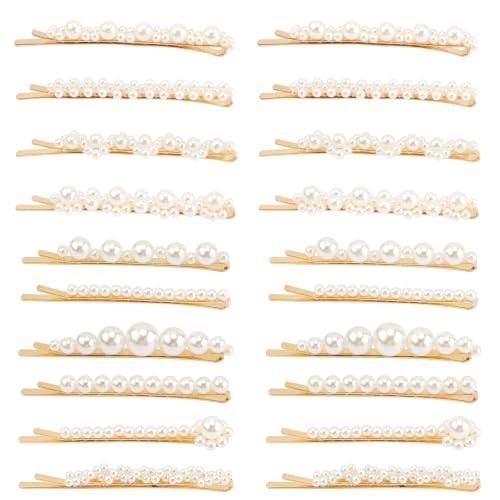 Tihebax 20PCS Pearl Hair Clips,Decorative Barrettes for Women