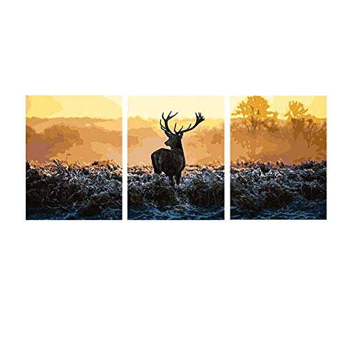 Impression sur toile giclée grand format triptyque cerf