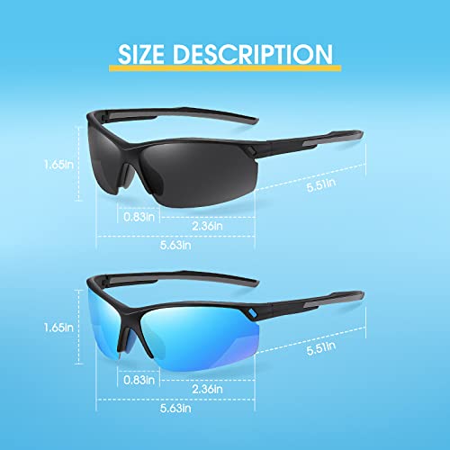 Duduma Polarized Sports Sunglasses For Men Fishing Cycling Running Golf Driving Sun Glasses Glasses Tr62 Superlight Frame #TOP2
