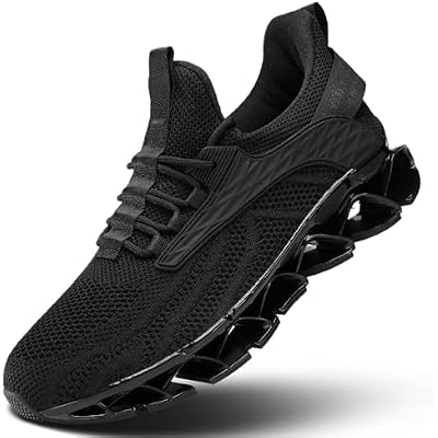 Men's Fashion Sneakers Slip on Walking Running Shoes Blade Tennis Casual Comfort Non Slip Work Sport Athletic Trainer