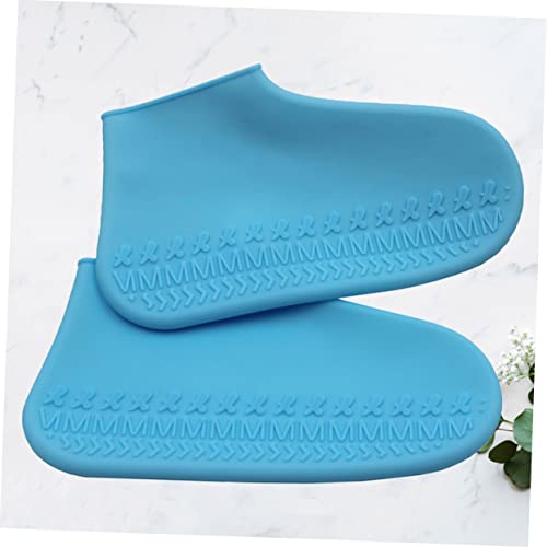 Cubiertas para botas de lluvia SUPVOX, 2 pares, cubre-zapatos antideslizantes para jardín, barro y lluvia, para niños pequeños miniatura 3