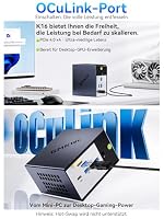 GMKtec K16 Gaming Mini PC AMD Ryzen 7 7735HS (4,75 GHz) 32 GB DDR5 RAM + 1 TB SSD PCIe, Dual-NIC-LAN 2,5 G Desktop-Computer, Dual USB4, HDMI 2.0, USB-C – Ansicht 6