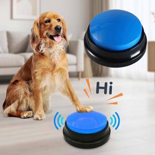 Image of Zibuyu Blue Dog Button, 30-Second Voice Recording Training Buzzer