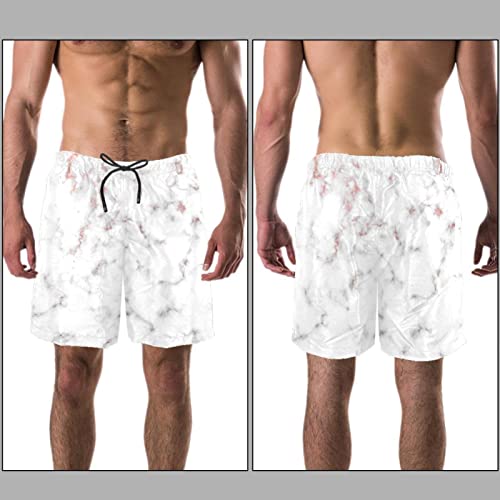 Short de plage à séchage rapide JDEZ maillot de bain texture marbre - 3