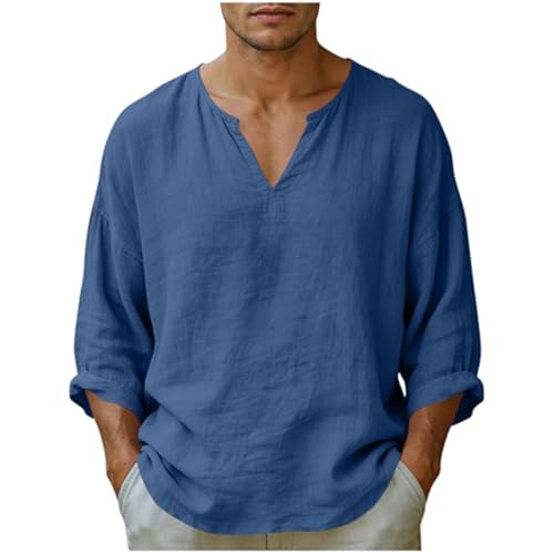 Chemise lin homme manches longues respirante en fibre naturelle de haute qualité