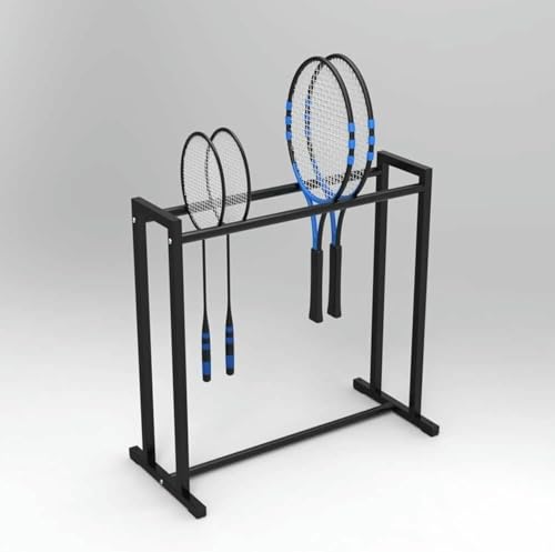 Support de rangement pour raquettes de fitness en acier avec roues amovibles