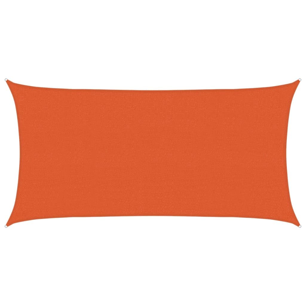 vidaXL Sunshade Sail 160 g/m² Orange 2.5x5 m HDPE — image 1