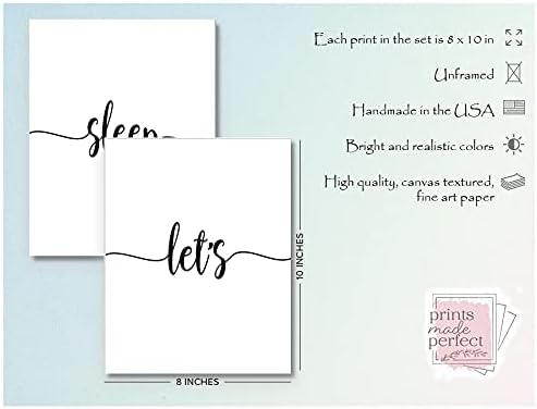 Miniatura 2 de Let's Sleep In Art Prints - Bedroom Wall Decor - Set of 3  Above Bed Wall Decor - Unframed