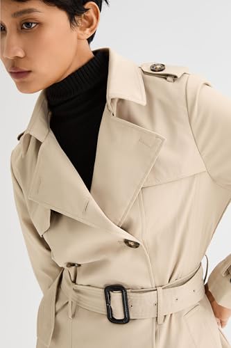 Orolay Women's Double Breasted Trench Coat Windbreaker Jacket with Belt3