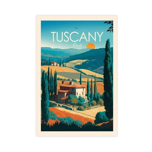 Impression sur toile Toscane Italie pour habiller un mur vide de chambre ou bureau