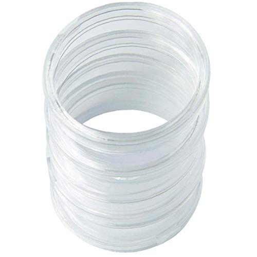 OMMO LEBEINDR 100 Piezas De Monedas Cápsulas Cápsulas De Monedas Claro Redondas Monedas Caja De La Caja del Organizador para Monedas De 26 Mm Morgan Paz O Ike Dólares De Decoración del Hogar Adornos