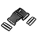 WXJ13 1.5 Inches Plastic Quick Release Buckles Flat Shape Buckles and Tri-Glide Slides with 5 Yards 1.5 Inches Wide Polypro Webbing for DIY Strap Making