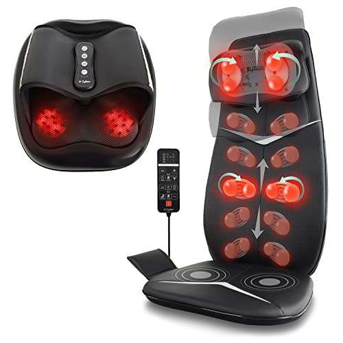 Zyllion Zma-33 Shiatsu Massage Cushion And Zma-31 Shiatsu Foot Massager With Heat Bundle (Black) #TOP17