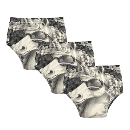 Coikll Horse with Sunglasses Toddler Training Underwear Waterproof Baby Pee Pants -5T