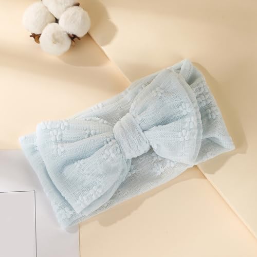 Double Layer Butterfly Knot Headband for Baby Girls, Lace Mesh Hair Ribbon Headwear with Delicate Lace Detailing3
