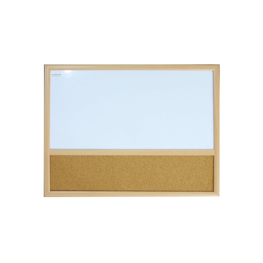 Magnetyczna tablica suchościeralna tablica korkowa kombinacja montowana na ścianie biała tablica ogłoszeniowa kombi drewniana rama (kolor: styl 3, rozmiar: 60 x 90 cm)