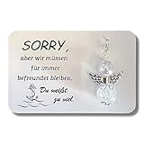 Geschenk Perlenengel Freunde Geburtstag Geschenkidee befreundet sorry Schutzengel Karte Engel Schlüsselanhänger