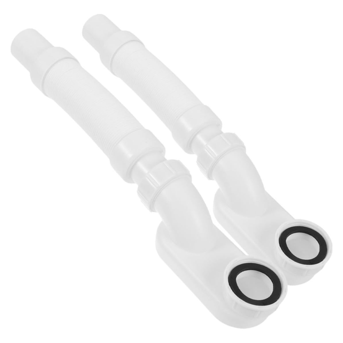 Extractor de desagüe para bañera de plástico blanco con sello de agua