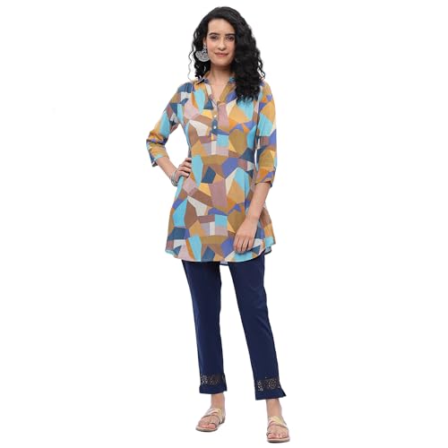 Image of BIBA Women Rayon Straight Printed Kurta