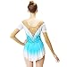 ZYDANC Blue,5_8Years,Gradient Ice Skating Performance Dress Handmade Figure Skating Competition Dresses Girls' Ladies' Skating Dance Wear