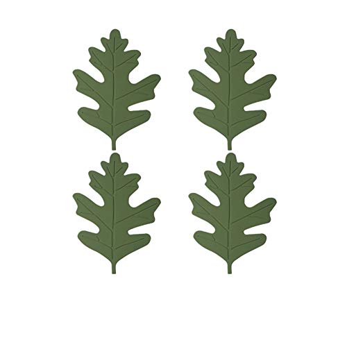 SZQ-Sets de table Ensemble De 4 Napperons En Silicone, Isolation Thermique Set De Table Café Table Tapis De Salon Salon Set De Dessous De Verre Plat Tapis De Table Feuille En Forme de Table Napperons Cover