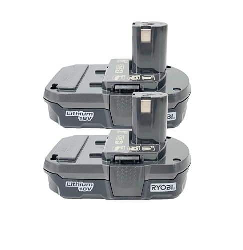 Ryobi 18-Volt ONE+ Lithium-Ion Compact Battery Pack 1.3Ah (2-Pack)