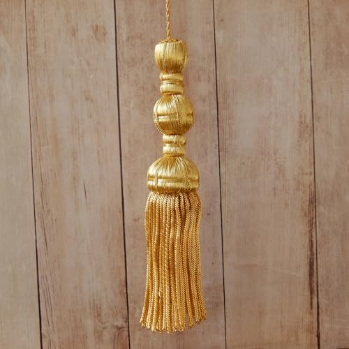 Borla de oro dorado de 20 cm ideal para personalizar cortinas de salón 3