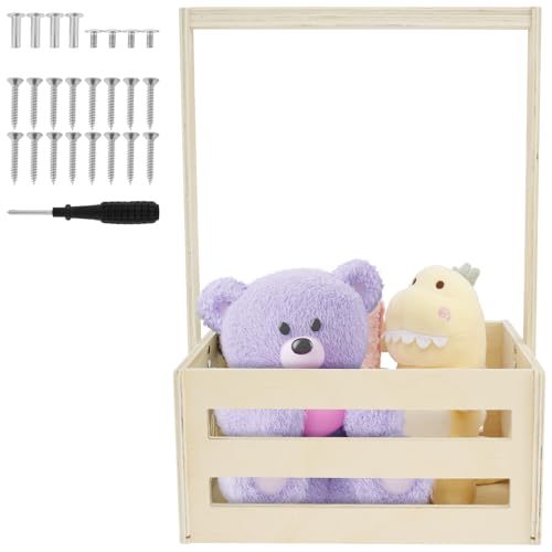 ZJRDYYK Wooden Baby Shower Crate Closet, Baby Storage Crate with Handle, Wooden Shower Party Crate Closet, 12.99