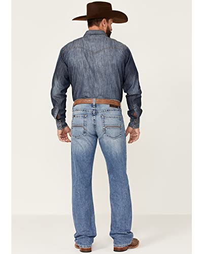 ARIAT Men's M4 Dallas Goldfield Light Wash Relaxed Bootcut Jeans Blue 31W x 38L US3