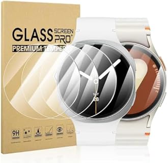 Diruite 4-Pack Screen Protector for Samsung Galaxy Watch 8/7/6/5/4/FE 40mm Tempered Glass Screen Cover[Diameter Size 37mm]