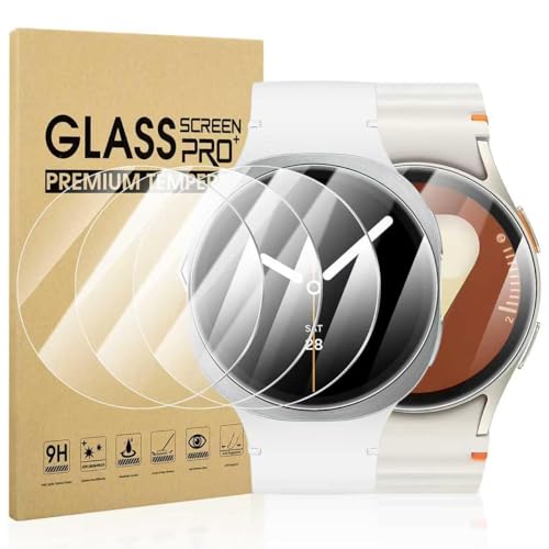Diruite 4-Pack Screen Protector for Samsung Galaxy Watch 8/7/6/5/4/FE 40mm Tempered Glass Screen Cover[Diameter Size 37mm]