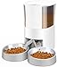 HoneyGuaridan Distributore Cibo Gatti per 2 Animali Domestici, Distributore di Cibo per Cani e Gatti con Separatore e 2 Ciotole, Timer, Controllo Porzioni, Registratore Vocale, 6 Pasti al Giorni