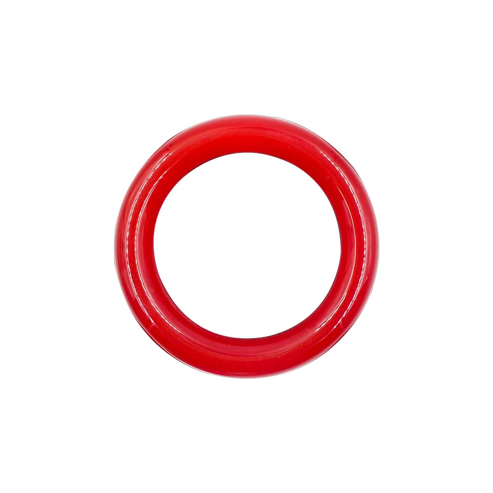 Bracciale di banco di Giada Rotonda di per Donne Cinese Bracciale di ricchezza di buona Fortuna Elegante Regalo di Compleanno di Compleanno in Pietra Rossa Vera e Propria (Rotondo Red1, 56-57)
