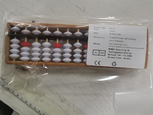 Abacus Chinese Vintage 13 Ziffern Abacus Mathematical Soroban Kindermathematik-Berechnungswerkzeug für Kinder Berechnen und Rechnen Mathematikunterricht