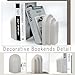 LIN CHUAN Heavy Duty Book Ends for Shelves, Decorative Bookends for Heavy Books Set of 2, 6.6 LBS Modern Book Stopper for Home Decor, Bookshelf, Aesthetic Bookend with Layered Arch Design, Gray