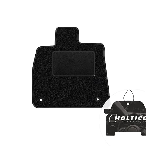 moto-MOLTICO Fahrer Fußmatte Auto Velours Fahrerseite Autoteppiche Schwarz Fahrermatte 1-teilig...