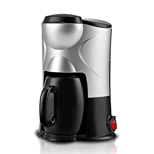 Kaffeemaschine Vollautomat, Mini Coffee Machine Gift Haushalt Tragbare Teemaschine Keramik Tasse Kleinen Filterkaffee, Black