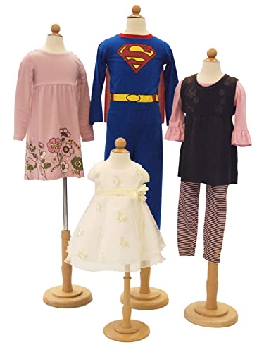 child dress form 1 2 - Children's Body Dress Form Kids Mannequin Set (Group of 4) - 6 Month Old, 1-2 Year Old, 3-4 Year Old, and 6-8 Year Old (3/4 Body)