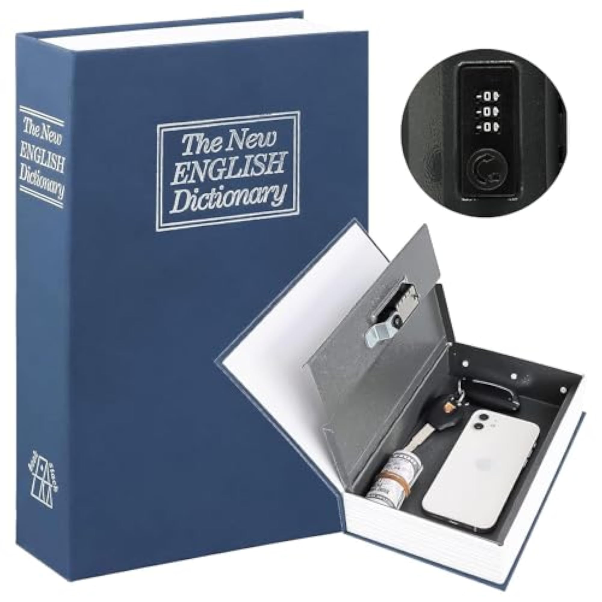 Book Safe with Digital Combination Lock