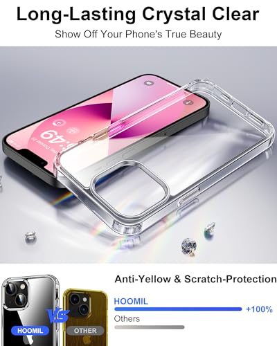 Image of HOOMIL Case for iPhone 13 Mini, Anti-Yellowing, Crystal Clear
