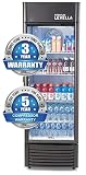 PremiumLevella PRF1557DX Single Glass Door Merchandiser Refrigerator -Beverage Display Cooler-15.5 c