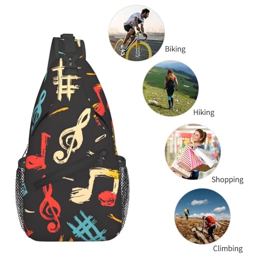 Mochila bandolera colorida para viaje unisex miniatura 6