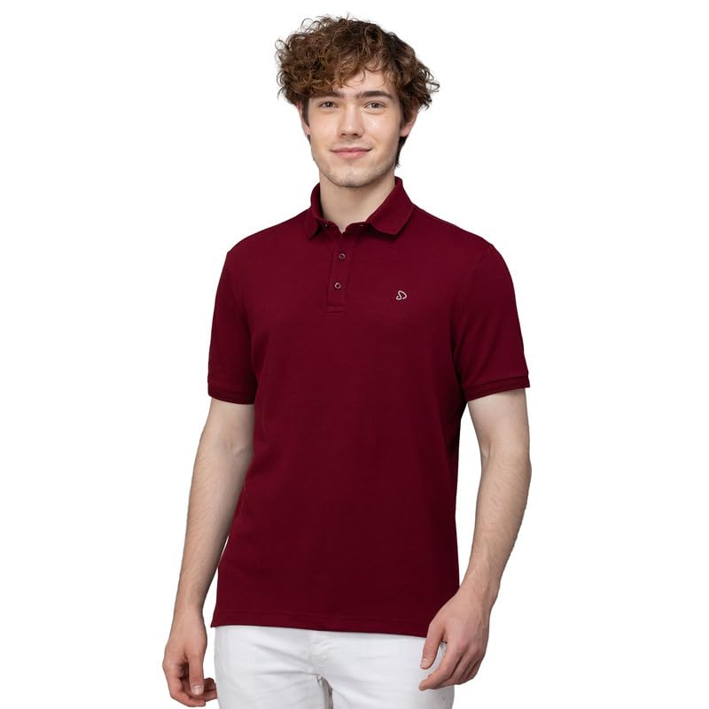 sporto Men's Popcorn Texture Polo T-Shirt | Anti-Wrinkle | Cotton Blend | Regular Fit | Casual Wear-picture-36